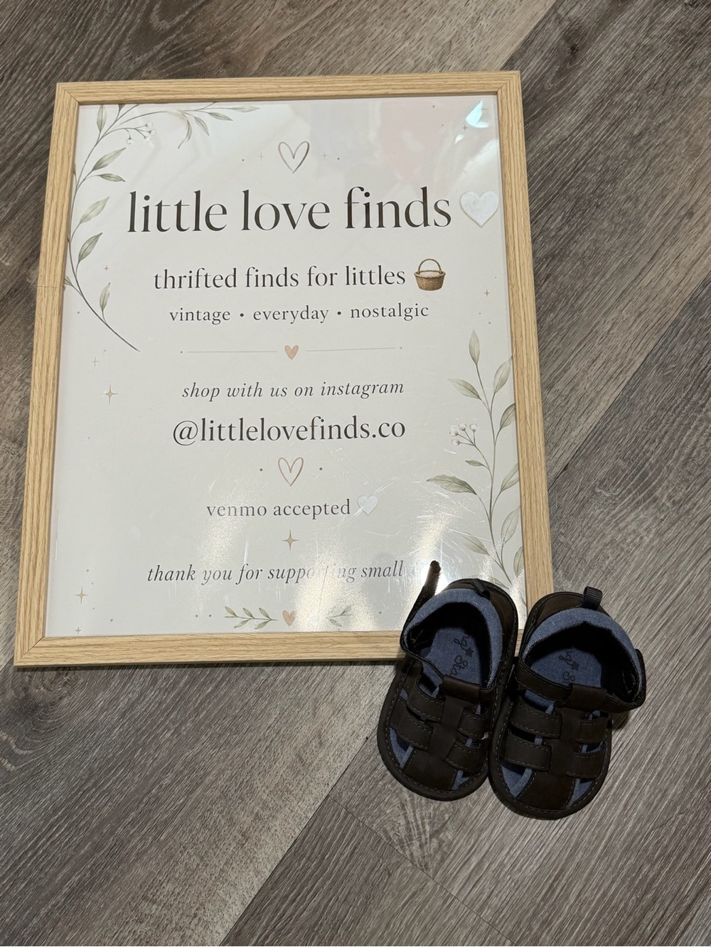 Rising Star Brown and Black Baby Walker Sandals